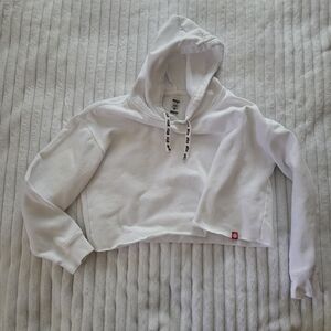 UFC GYM Y2k WOMANS WHITE CROP HOODIE SWEAT SHIRT